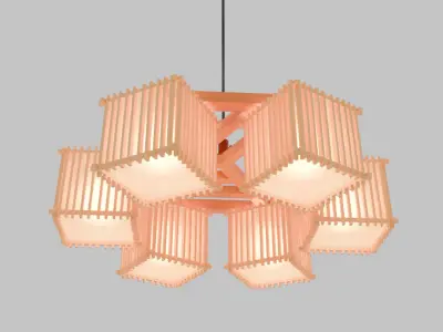 Japanese chandelier 3D model