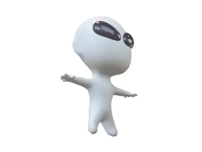 Cartoon Character Alien Monster v1 002 Low-poly 3D model