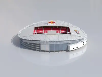 Red Bull Arena Leipzig Euro 2024 Low-poly 3D model