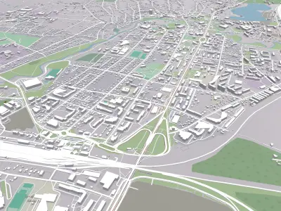 Cityscape Rezekne Latvia 3D model