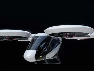  Flying Taxi Airbus Aero Rigged PBR 