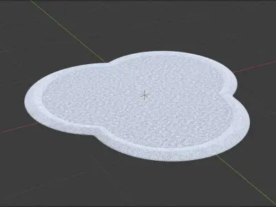 Circle Rug Low-poly 3D model