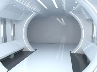 Sci-Fi Futuristic Corridor 3D model buy