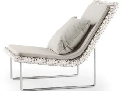 Sand Lounge Chair by Paola Lenti   Low-poly 3D model