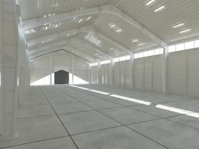 Warehouse White Office 3D model