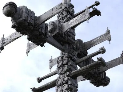 Alien satellite 2  3D model