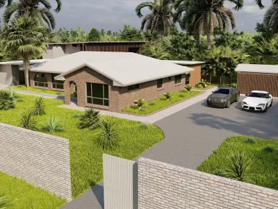 Casa Scene- Beach villa-Modern House 3D model shop