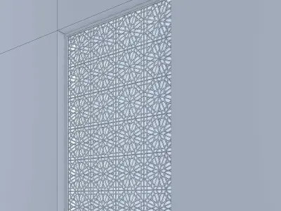 3d screen window Low-poly 3D model