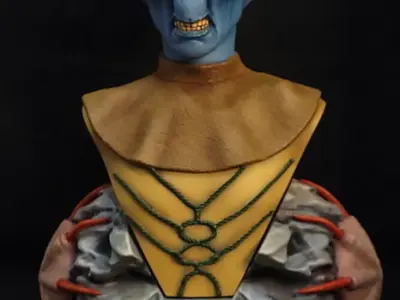 Without Warning Alien Bust Statue STL File 3D print model
