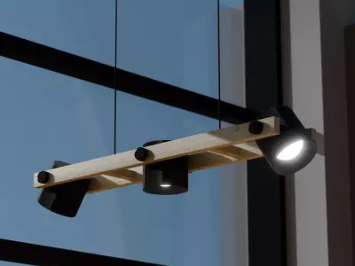 Lamp Set Low-poly 3D model