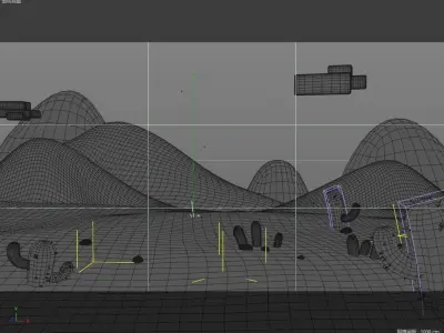 cartoon desert 3D model