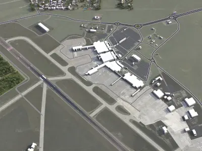 Nassau Airport Low-poly 3D model