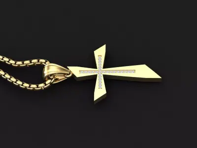 Cross Light Gold 3CP008 3DM STL 3D model