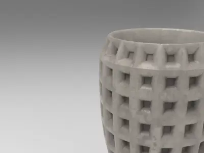 Arble Vase Low-poly 3D model