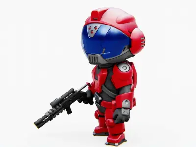 TOON TROOPER BCC-4  RIGGED 3D model