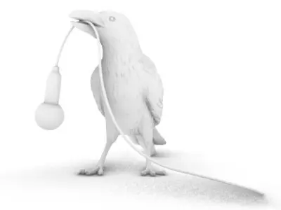 bird lamp 3D print model