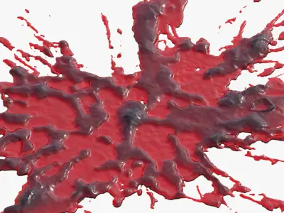 Swirly Blood Splatter vol1 8 3D model