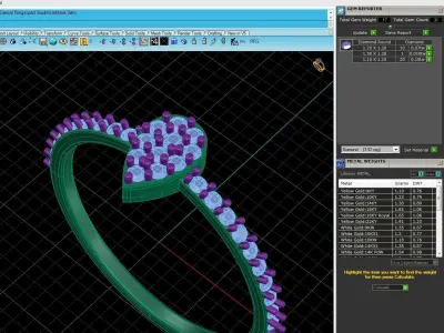 Solitaire Women Light Weight Band Ring 3D print model 22