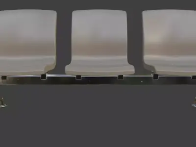 Airport Waiting Bench 3D model