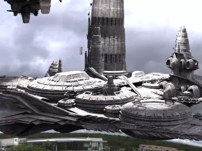Star Ship Grand battleship 7 designs 3D model