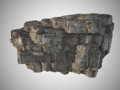 rock stone 01 Low-poly 3D model