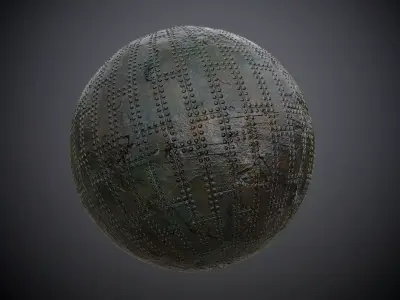 Metal Plate Armor Seamless PBR Texture Texture