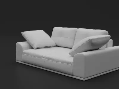 Living Room Chair Low-poly 3D model