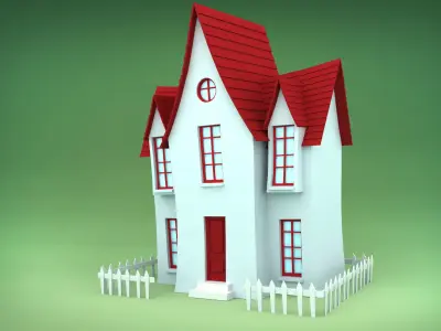 Cartoon House 3D model