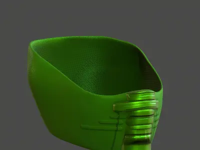 Gas mask helmet 3d model scifi Low-poly  Low-poly 3D model