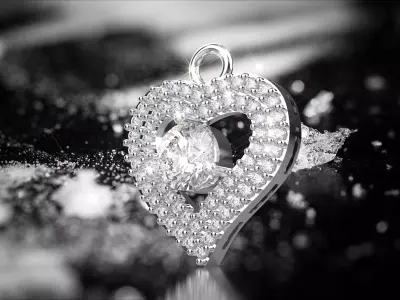 Heart Pendant 3dm stl 3D print model 3D print model