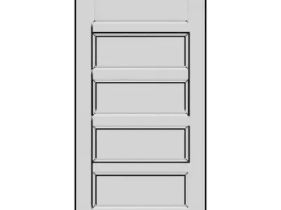 Riverside style door panel Free 3D model