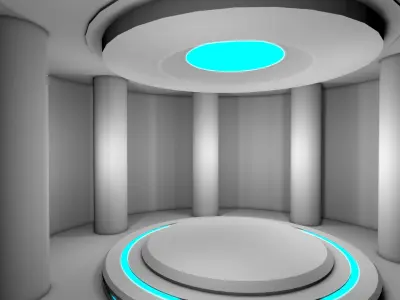 Sci Fi Room 3D model 7