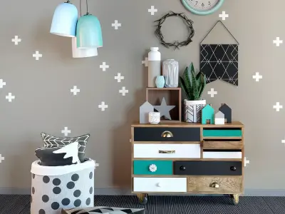 Scandinavian set 004  3D model