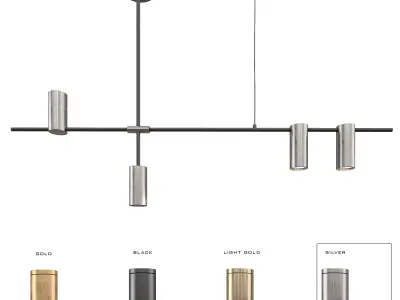 Modern track light-02 3D model