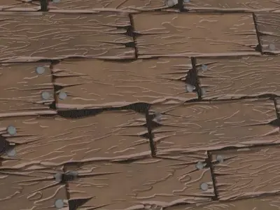 Stylized Distressed Wood Planks Texture