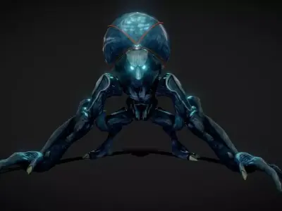 Alien Low-poly 3D model