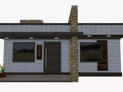 Modern House - Interior Low-poly 3D model