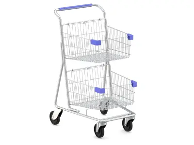 Supermarket Trolley 2 3D model
