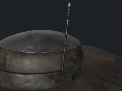 Sci-Fi Bounty Hunter Hat Low-poly 3D model