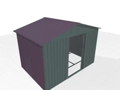 Metal Garden Shed 3D model