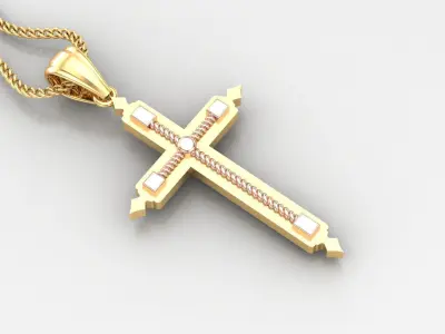 Cross Light Gold 4CP065 3DM STL 3D print model
