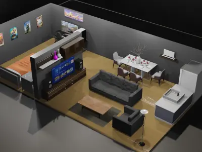 Living Room 3D model