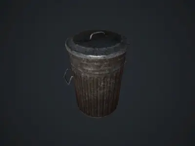 Garbage Bin pbr Low-poly 3D model