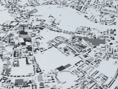 Cambridge Streets and Buildings 3D model
