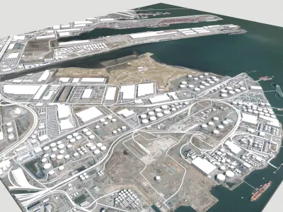 UPS Bayonne hub New Jersey USA 3D model