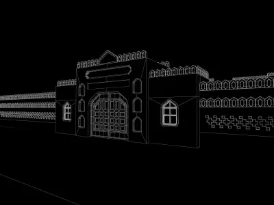 Old indian mud house  Low-poly 3D model
