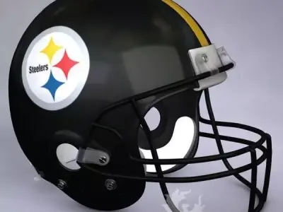 Pittsburgh Steelers official game helmet 3D model