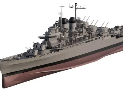 US NAVY 1940S PACIFIC DESTROYER 3D model