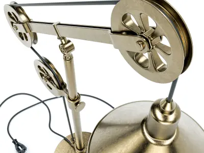 Industrial Desk lamp 3D model by alswart