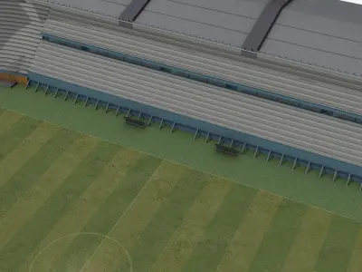 Lowpoly generic football soccer stadium Low-poly 3D model